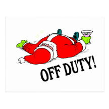 Off Duty Santa (Drunk) Post Cards