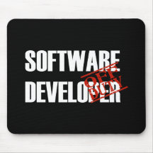 OFF DUTY SOFTWARE DEVELOPER DARK MOUSE MAT