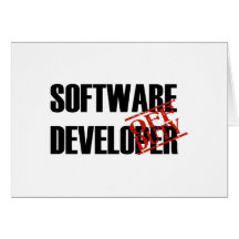 OFF DUTY SOFTWARE DEVELOPER LIGHT GREETING CARD