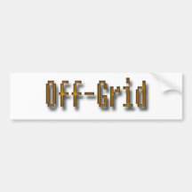 Off Grid Orange Bumper Sticker