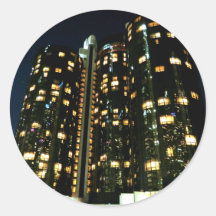 Office Buildings Round Sticker