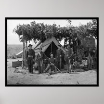 Officers of Company F at Arlington 1865 Print