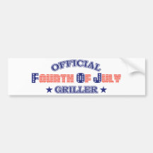 Official 4th Of July Griller Bumper Sticker