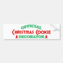 Official Christmas Cookie Decorator Bumper Sticker