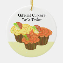 Official Cupcake Taste Tester Christmas Tree Ornaments