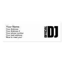 Official DJ Business Card