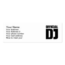 Official DJ Business Card Templates