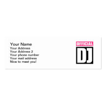 Official DJ Business Cards