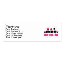Official DJ Equalizer Business Card Templates