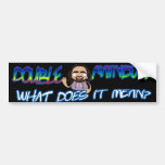 OFFICIAL Double Rainbow Bumper Sticker - Black