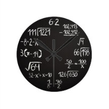 Official Geek Math Analogue Wall Clock