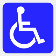 Official International symbol of access Square Stickers
