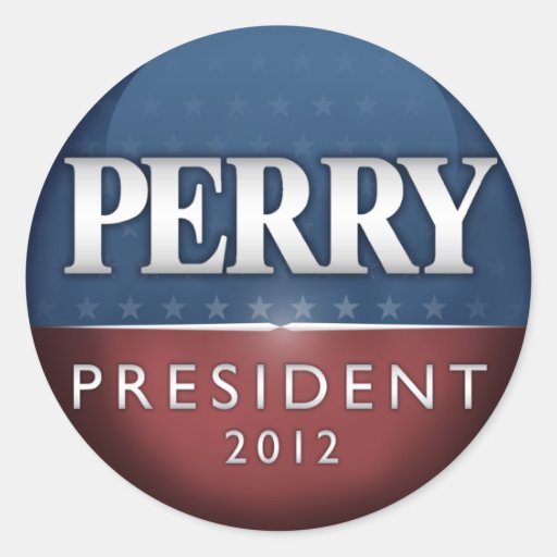 Official Rick Perry 2012 Round Sticker