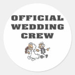 Official Wedding Crew Round Sticker