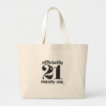 Officially 21 canvas bags