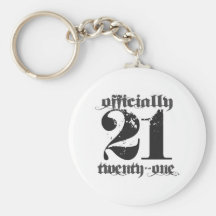 Officially 21 keychain