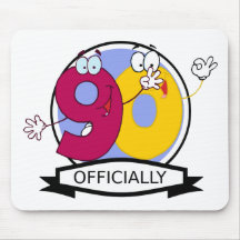Officially 90 Birthday Banner Mousepad