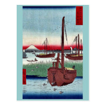 Offing of Tsukuda by Ando,Hiroshige Postcards