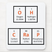 Oh Crap Periodic Table Mousepad