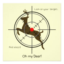 Oh my Deer!  Hunting Birthday Party Announcement