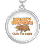 Oh No Honey Badger Custom Necklace