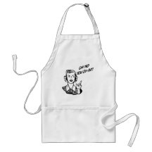 OH NO YOU DI-INT! Retro Housewife B&W Apron