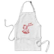 OH NO YOU DI-INT! Retro Housewife Red Apron