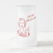 OH NO YOU DI-INT! Retro Housewife Red Coffee Mug