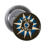 Oh Snap Retro Camera Pinback Button