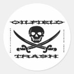 Oil Field Trash Hard Hat Sticker,Skull,Bones,Oil