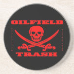 Oil Field Trash Skull & Crossbones,Oil,Gas,Rigs Coasters