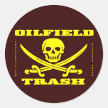 Oil Field Trash Sticker,Skull And Crossbones,Oil