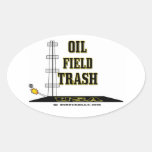 Oil Field Trash,USA,Roughneck,Driller,Oil,Gas Oval Stickers