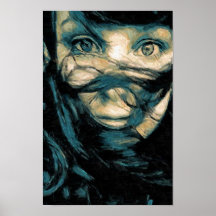 Oil Painting : Eyes of Faith Poster