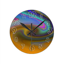 Oil Slick Rainbow Fade Wall Clock