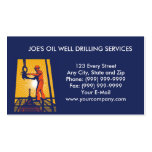 oil well drilling worker business card