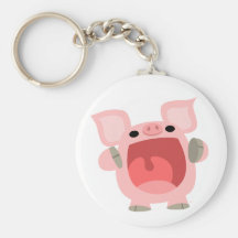 "OINK!!!" Cute Cartoon Pig keychain