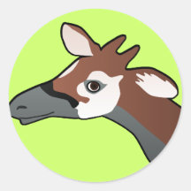 Okapi round Sticker