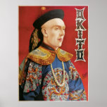 Okito ~ Oriental Magician Vintage Magic Act Print