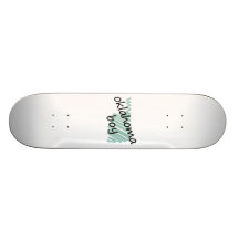Oklahoma Boy on Child's Oklahoma Map Drawing Skate Board Decks