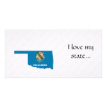 Oklahoma Flag Map Picture Card