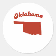 OKLAHOMA Red State Sticker