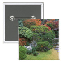Okochi Sanso, Arashiyama, Kyoto, Japan Pinback Buttons