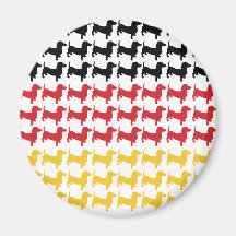 Oktoberfest/Dachshund Flag Magnet