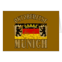 Oktoberfest Munich Distressed Look Design Greeting Card