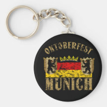 Oktoberfest Munich Distressed Look Design Key Chain