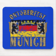 Oktoberfest Munich Distressed Look Design Mouse Pad