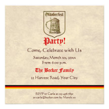 Oktoberfest Party Personalised Invite