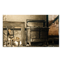 Old Abandoned Antique Furniture Business Card Templates