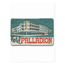 Old Advert Greece Ioannina Hotel Palladion Postcard